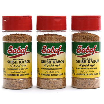 Sadaf Shish Kabob Seasoning 3x 2.5 oz. - Middle eastern and mediterranean kabob spices and seasonings mix - Kosher (Pack of 3)