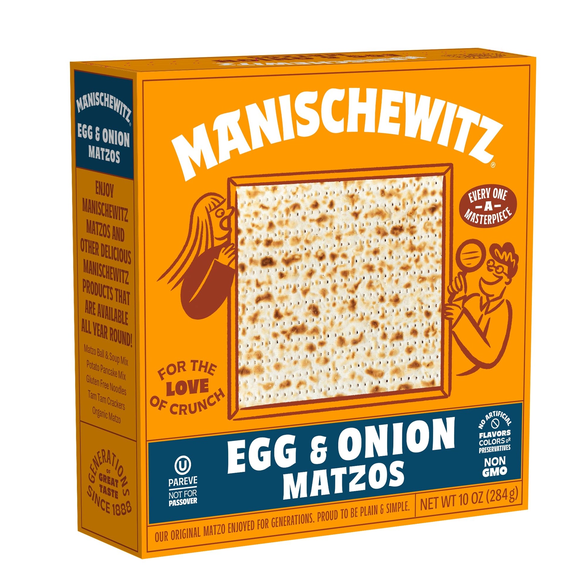 Manischewitz Matzos, Egg & Onion, 10 Oz