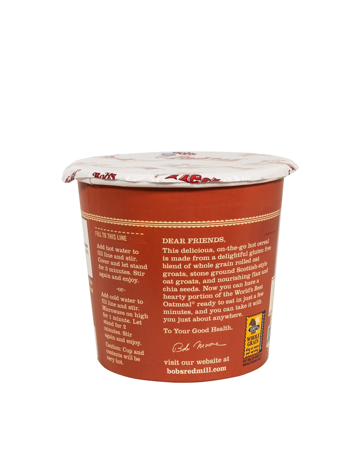 Bob'S Red Mill Gf Oatmeal Cup, Maple & Brown Sugar, 2.15 Ounce Cup (Pack Of 8), Gluten Free, Non-Gmo, Whole Grain, Kosher