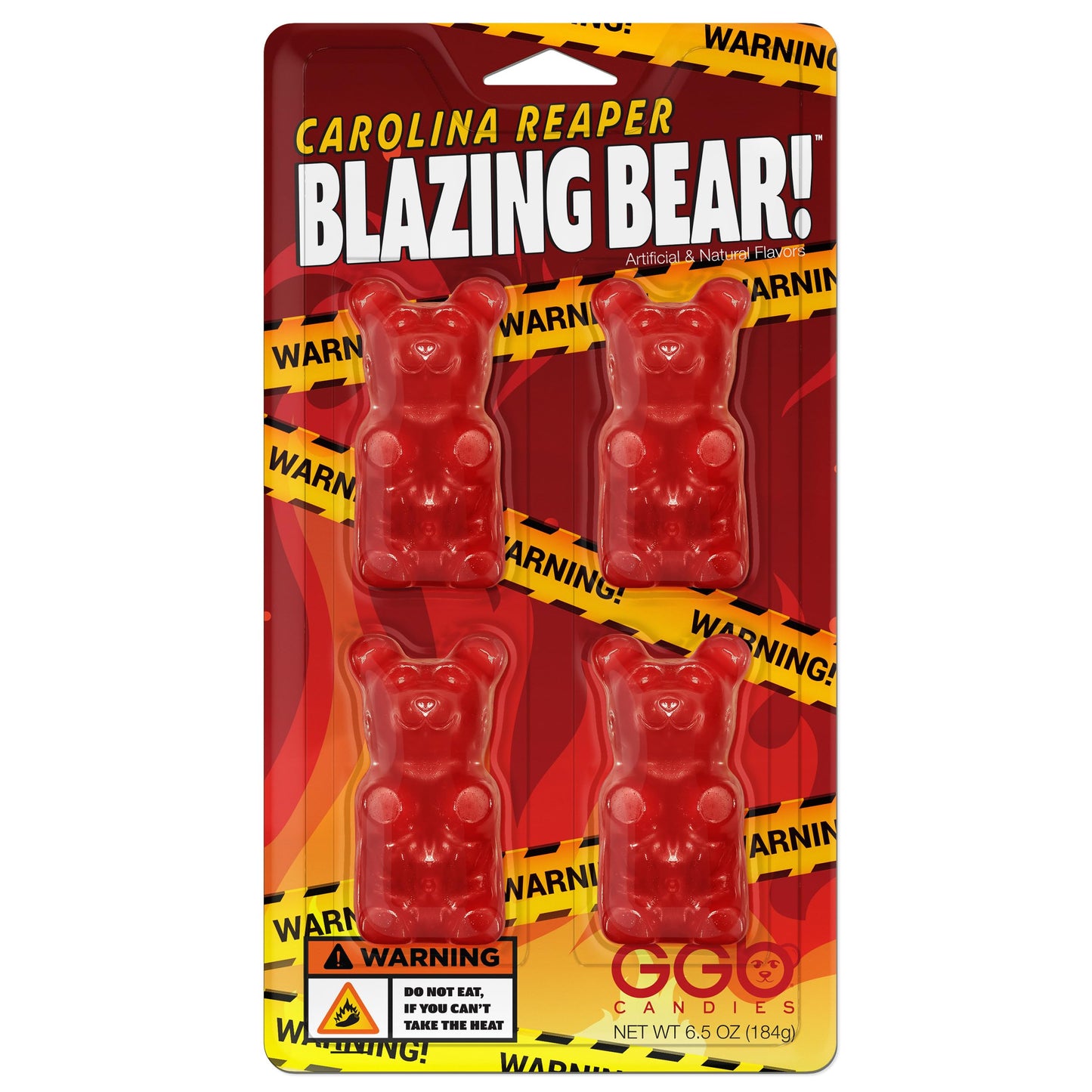 Big Bear! - 4 Pack of Hot and Spicy Gummy Bears from GGB Candies (Carolina Reaper)