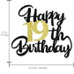 Klionjor 19Th Birthday Cake Topper - Happy Birthday Decoration For 19Th Birthday Party - Gift Plugin (19)