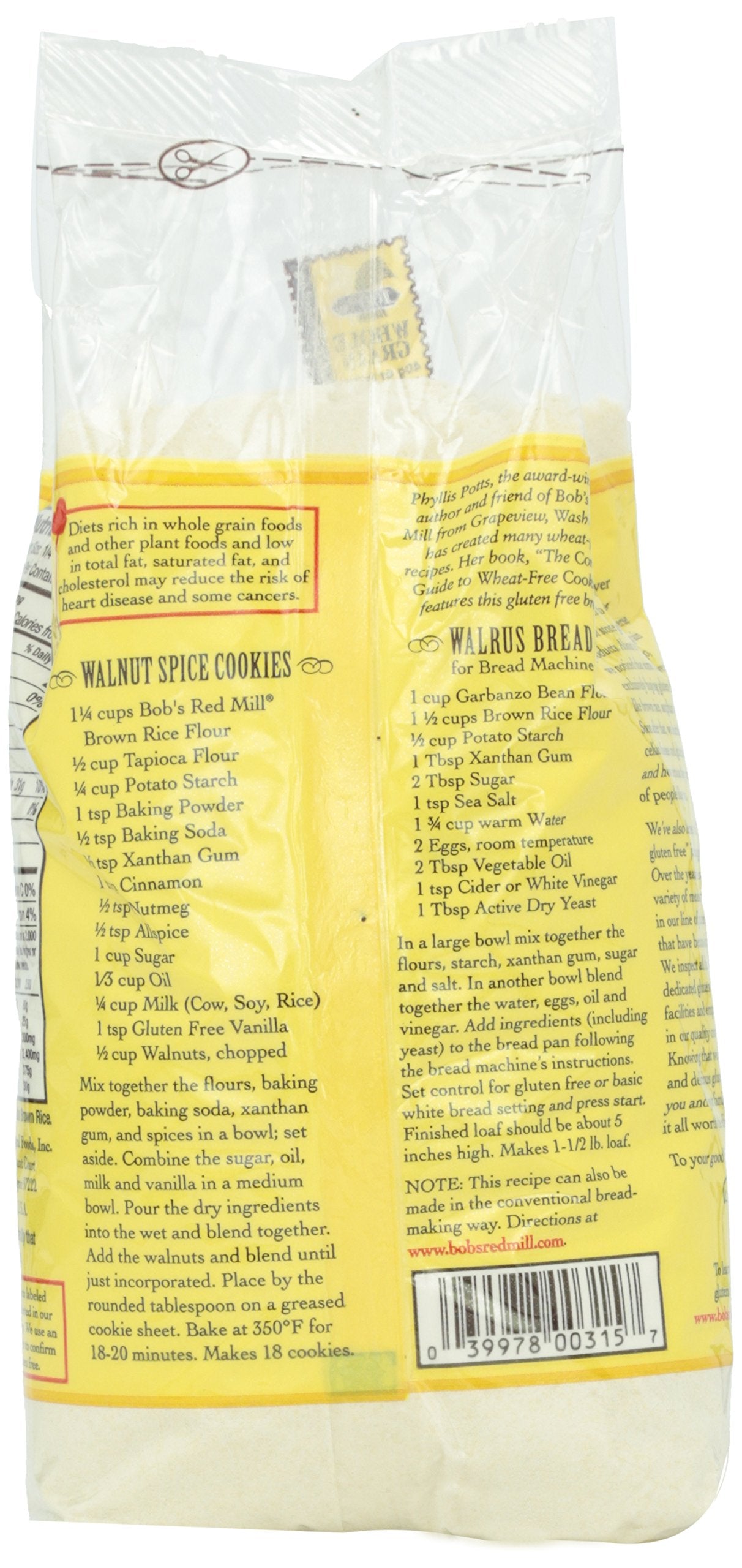 Bob'S Red Mill, Whole Grain Brown Rice Flour, 1. Lb