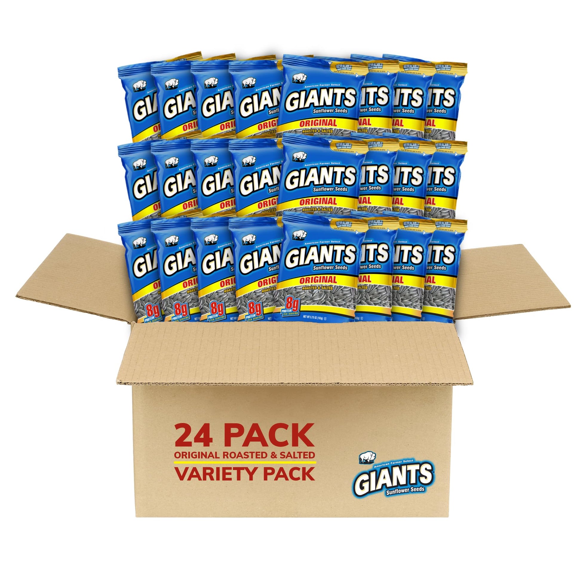 GIANTS Original Sunflower Seeds - Sunflower Seeds to Eat, Sunflower Seeds Bulk, Lightly Salted Sunflower Seeds for Eating, High 