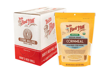 Bob'S Red Mill Organic Medium Grind Cornmeal, 24-Ounce (Pack Of 4)