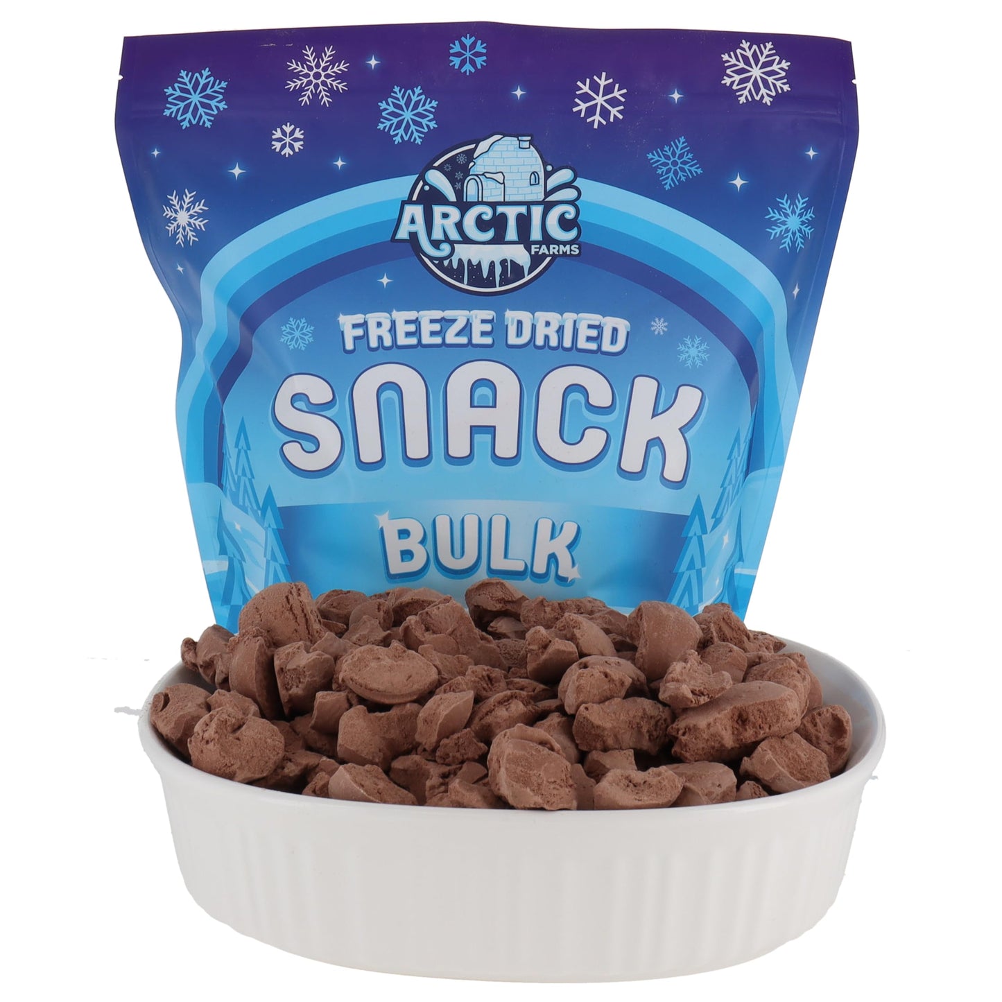 Arctic Farms Freeze Dried Ice Cream Bits Bulk - Does Not Melt (Chocolate) (1Lb)