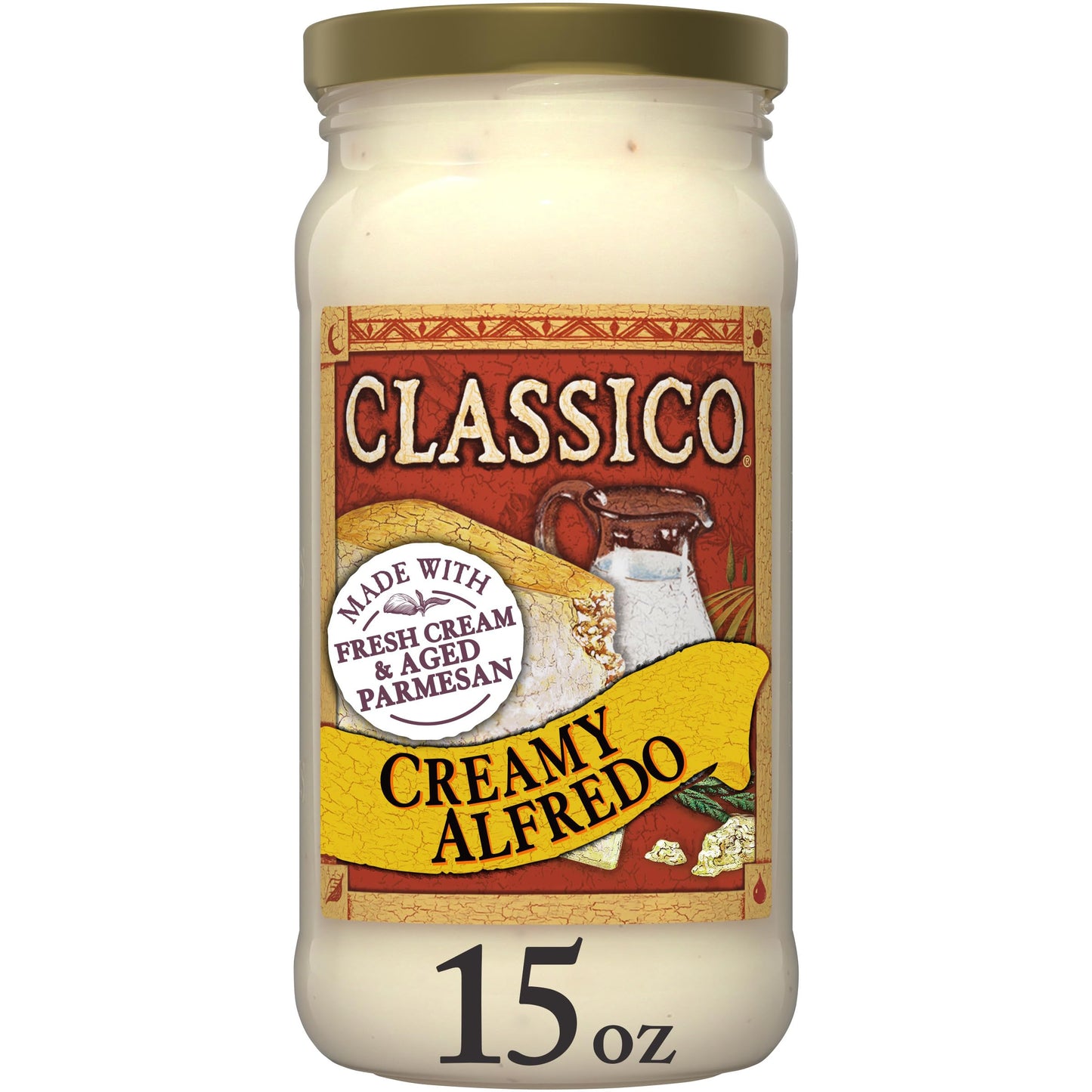 Classico Creamy Alfredo Pasta Sauce, 15 oz Jar