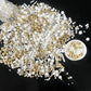 Weraru White Deluxe Gold Sprinkles Candy Mixing Size Baking Edible Cake Decorations Cupcake Toppers Cookie Decorating Celebratio