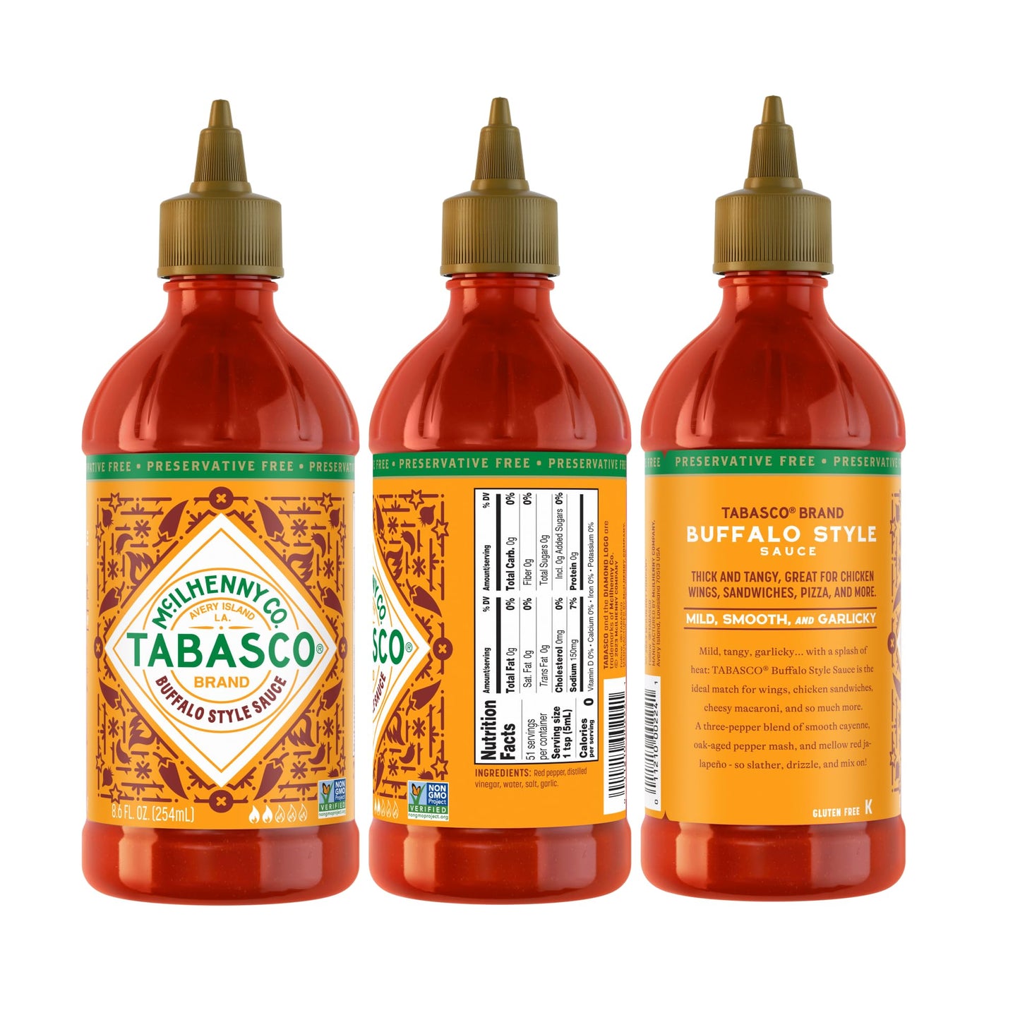 Tabasco Brand Buffalo Style Sauce, 8.6 Fl Oz (Pack Of 8)