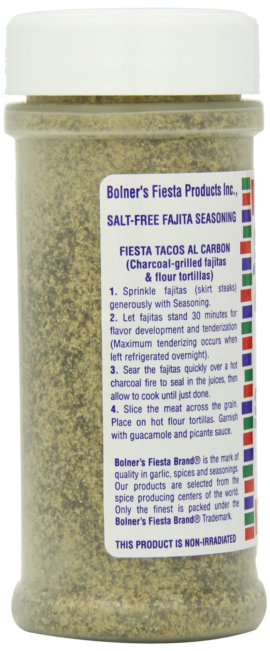 Bolners Fiesta Salt-Free Fajita Seasoning, 5 Ounces, Pack of 1