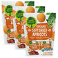 Happy Village Organic Soft Dried Apricots On the Go - 3 Bags (15 Individual Portion Packs) | Healthy, Organic, Non-GMO, Vegan, K