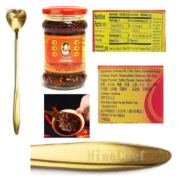 Golden Heart Spoon Plus Lao Gan Ma Spicy Chili Crisp Sauce (Chili Oil) 210g 7.41oz