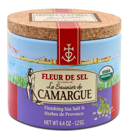 Le Saunier De Camargue Fleur De Sel (Sea Salt), 4.4 Oz, Herbes De Provence
