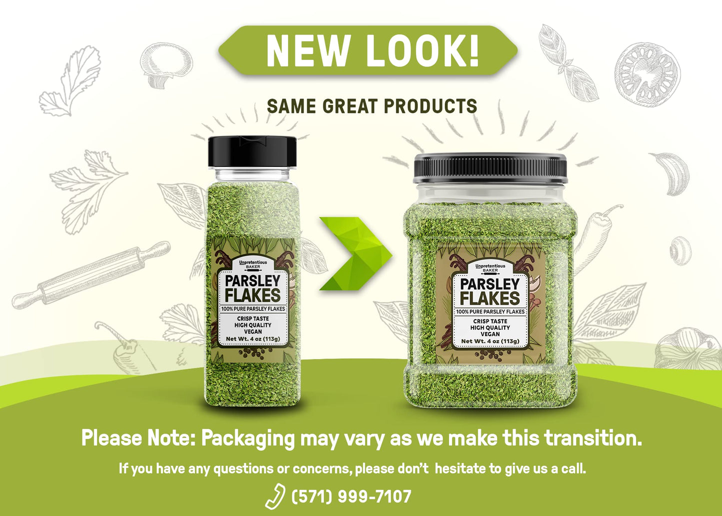 Unpretentious Parsley Flakes, (4 Oz), Culinary Staple, Non-Gmo, Bulk Size
