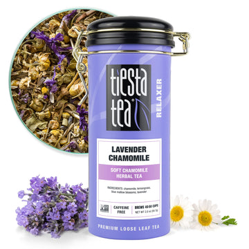Tiesta Tea - Lavender Chamomile Herbal Tea | Loose Leaf | Calming Blend With Chamomile | Lavender | Lemongrass | Caffeine-Free Herbal | Great For Hot Or Iced Brews | Refillable Tin | 50 Cups | 2 Ounce