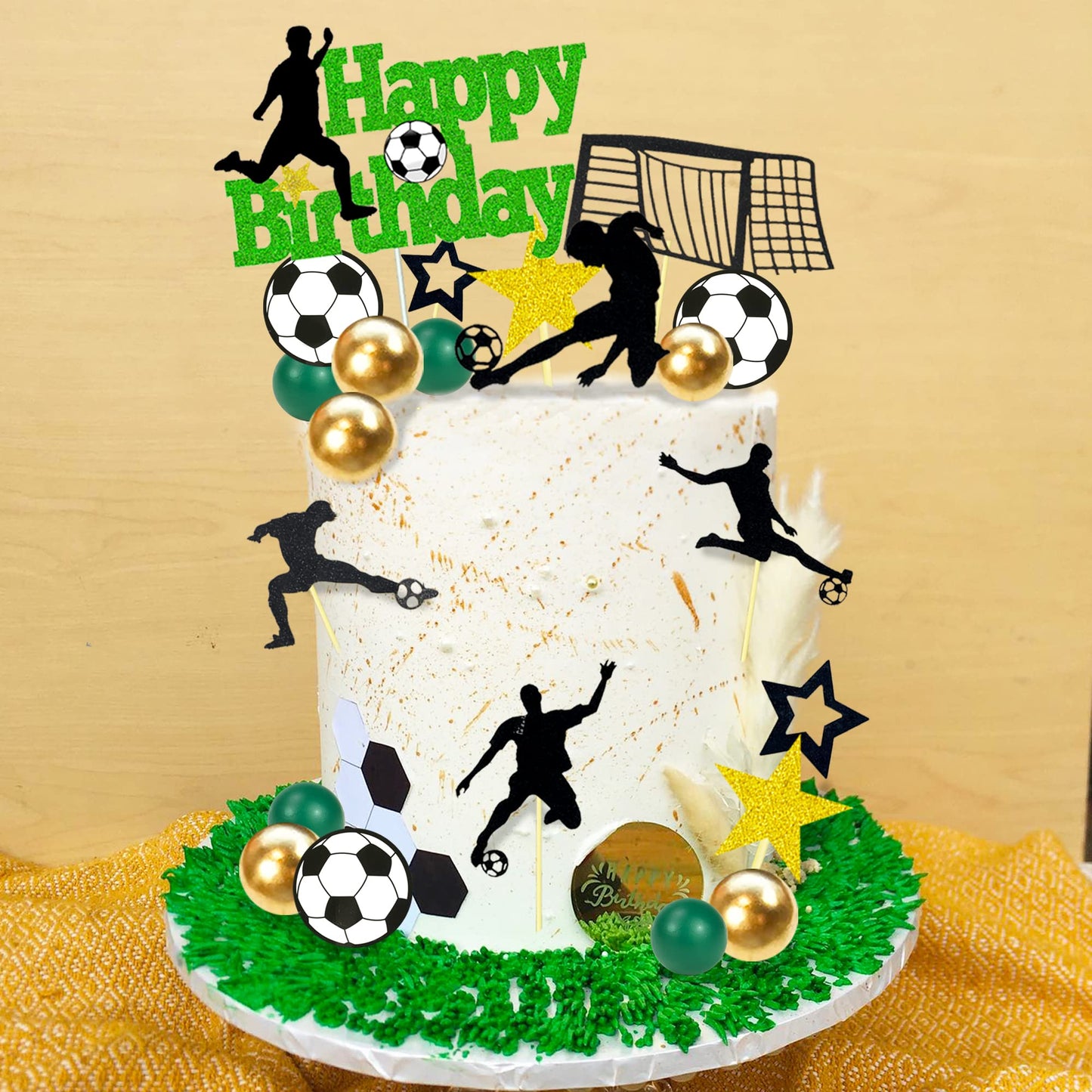 31 Pcs Soccer Cake Topper Decorations Soccer Ball Player Cake Decorations For Soccer Football Theme Birthday Sport Party Supplie