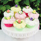 Global Sugar Art Roses And Leaves Edible Sugar Cake & Cupcake Wedding Flowers, Assorted Pastel Colors, Small Unwired, 30 Count,