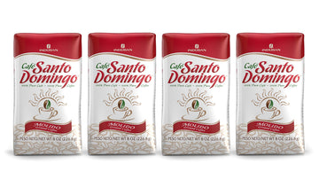 Caf   Santo Domingo, 8 Oz Bag, Ground Coffee, Medium Roast - Product From The Dominican Republic (Pack Of 4)