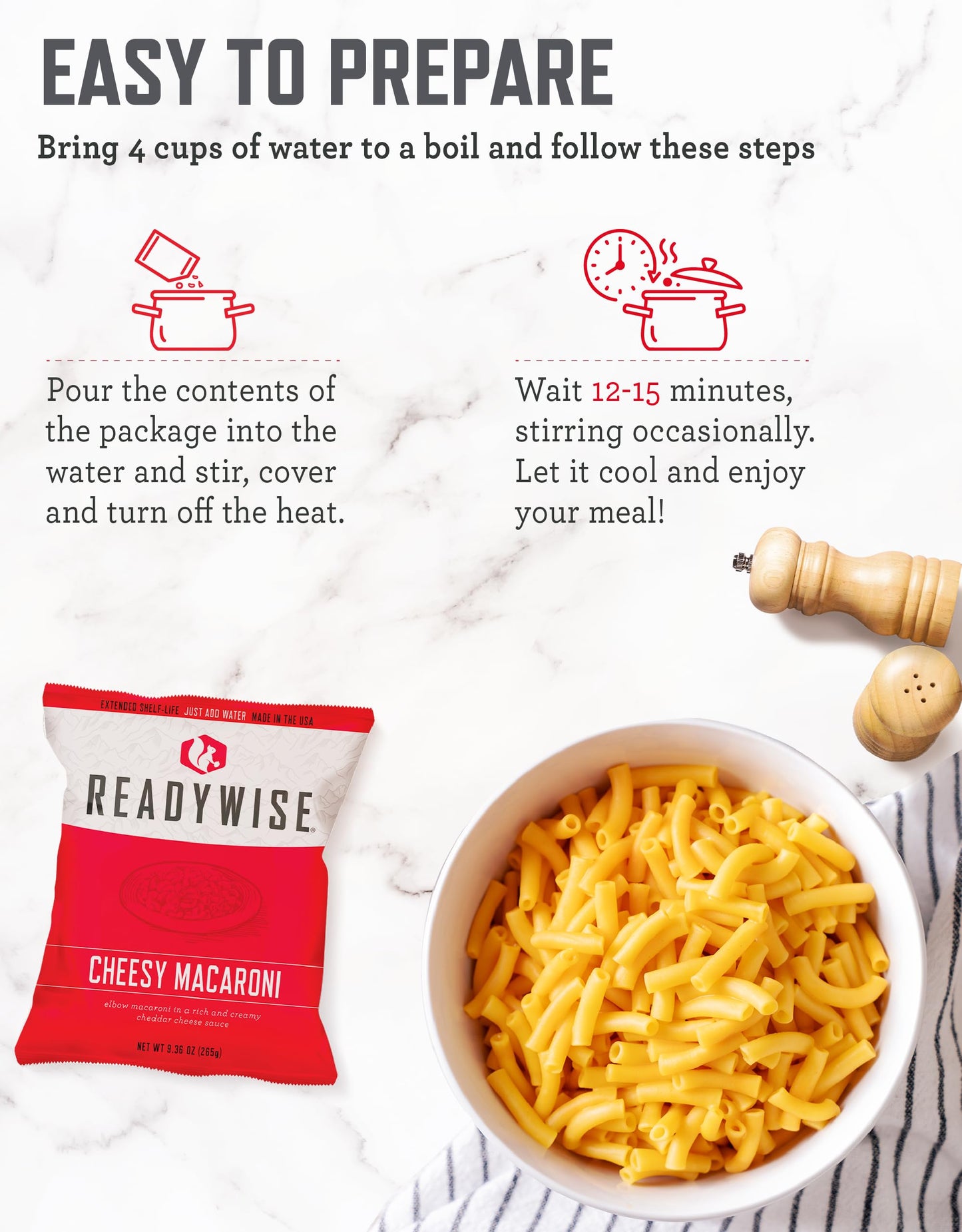 Readywise - Entr  E Grab & Go Bucket, 60 Servings, Emergency, Mre Supply, Premade, Freeze Dried Survival Food For Hiking, Advent