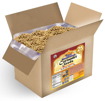 Rani Coriander (Dhania) Seeds Whole, Indian Spice 400Oz (25Lbs) 11.36Kg Bulk Box ~ All Natural | Gluten Friendly | Non-Gmo | Vegan | Indian Origin