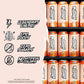 GHOST Energy Drink - 12-Pack, Peaches Flavor, 16oz, Gluten-Free, Vegan, 200mg Caffeine