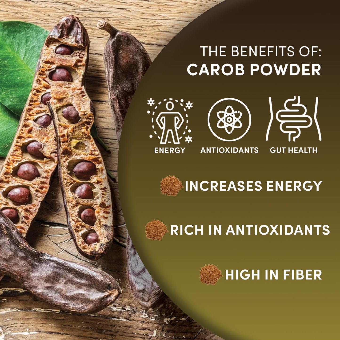 Worldwide Botanicals Organic Carob Powder – Caffeine Free, Gluten Free – 1 lb – Low Fat Cocoa Alternative