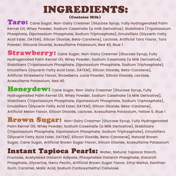 Pocas Bubble Tea Kit, Brown Sugar - Instant Milk Tea Powder with Authentic Tapioca Pearls for Instant Bubble Tea, 5 Kits