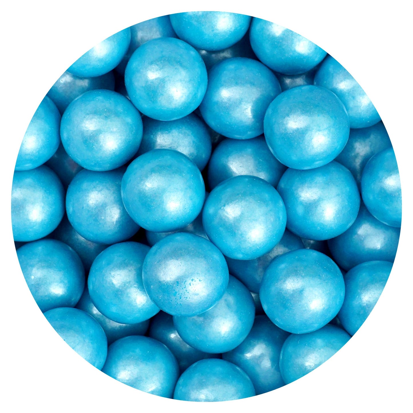 Light Blue Shimmer Gumballs 1 Inch Gumballs, 2 Pound Bulk Blue Candy (Approx. 110 Pieces), Light Blue Candy, Gumballs 1 Inch Blu