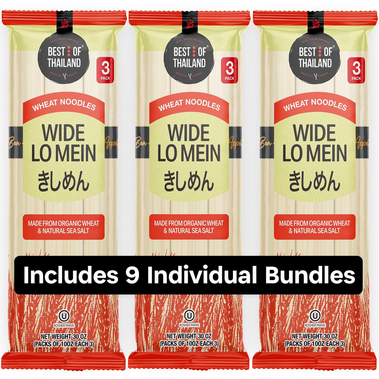 Best Of Thailand Noodles (3 Pack, Noodles Lo Mein Wide)
