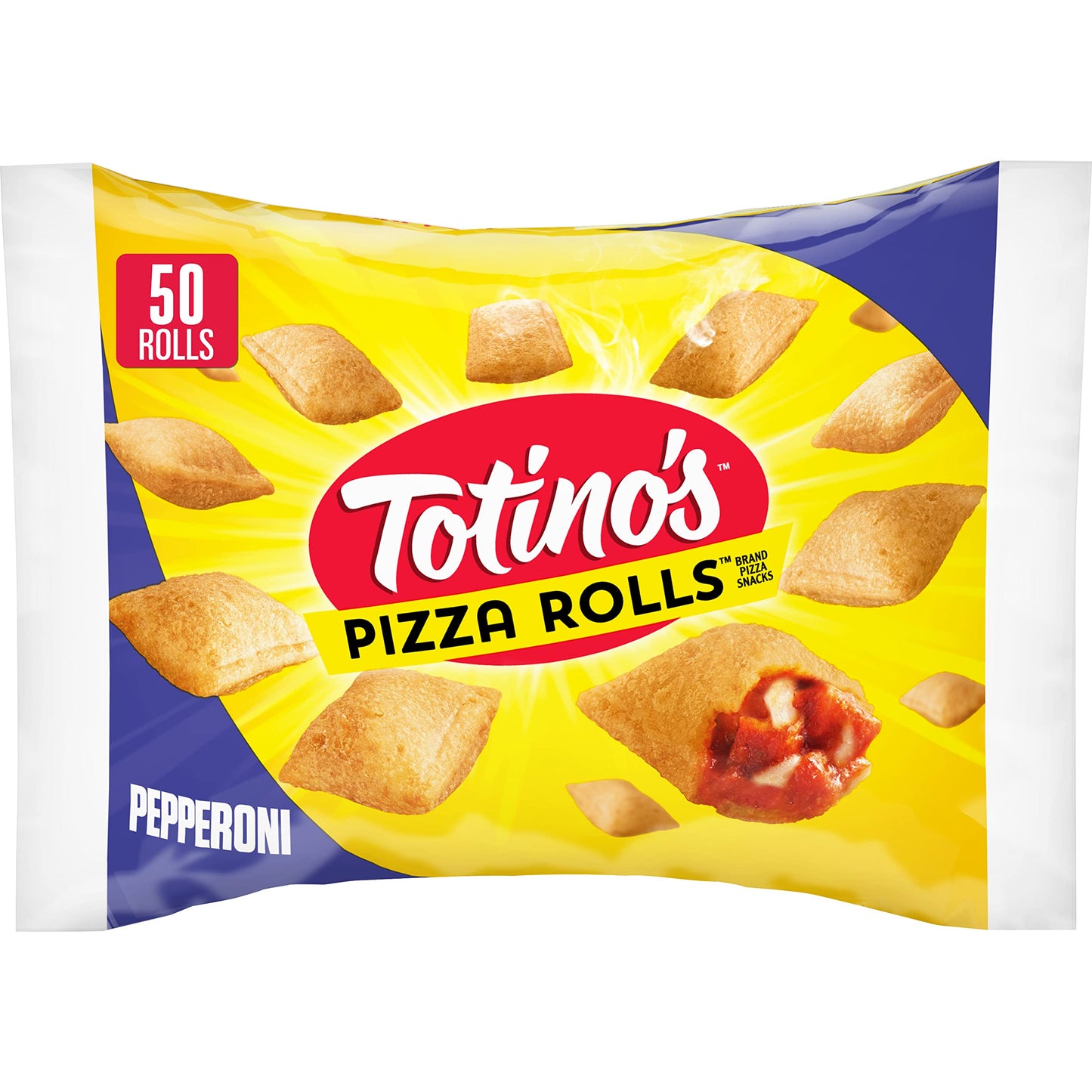 TotinoS Pizza Rolls, Pepperoni Flavored, Frozen Snacks, 50 Rolls, 24.8 Oz