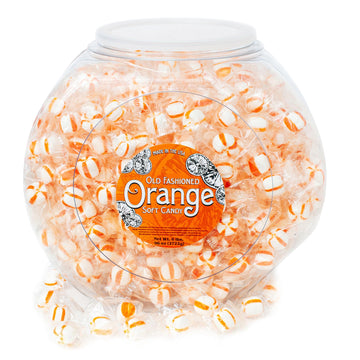 Stewart Old Fashioned Orange Candy Puffs | Individually Wrapped Candy | Pure Cane Sugar Candy | Fat-Free, Cholesterol-Free, Glut