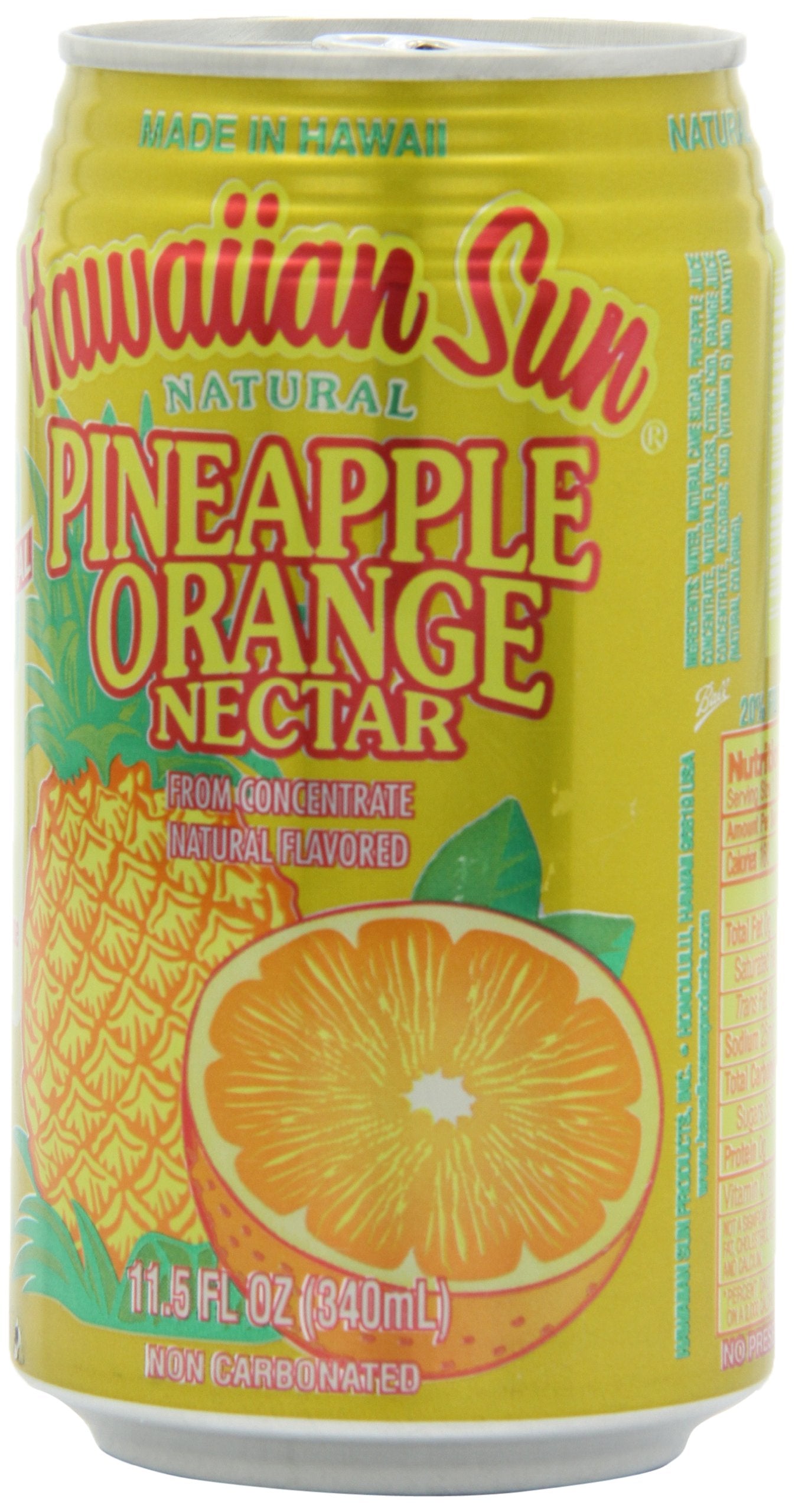 Hawaiian Sun Nectar, Pineapple-Orange, 11.5 Fl Oz (Pack Of 24)