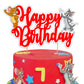Seyal Tom & Jery Happy Birthday Cake Topper