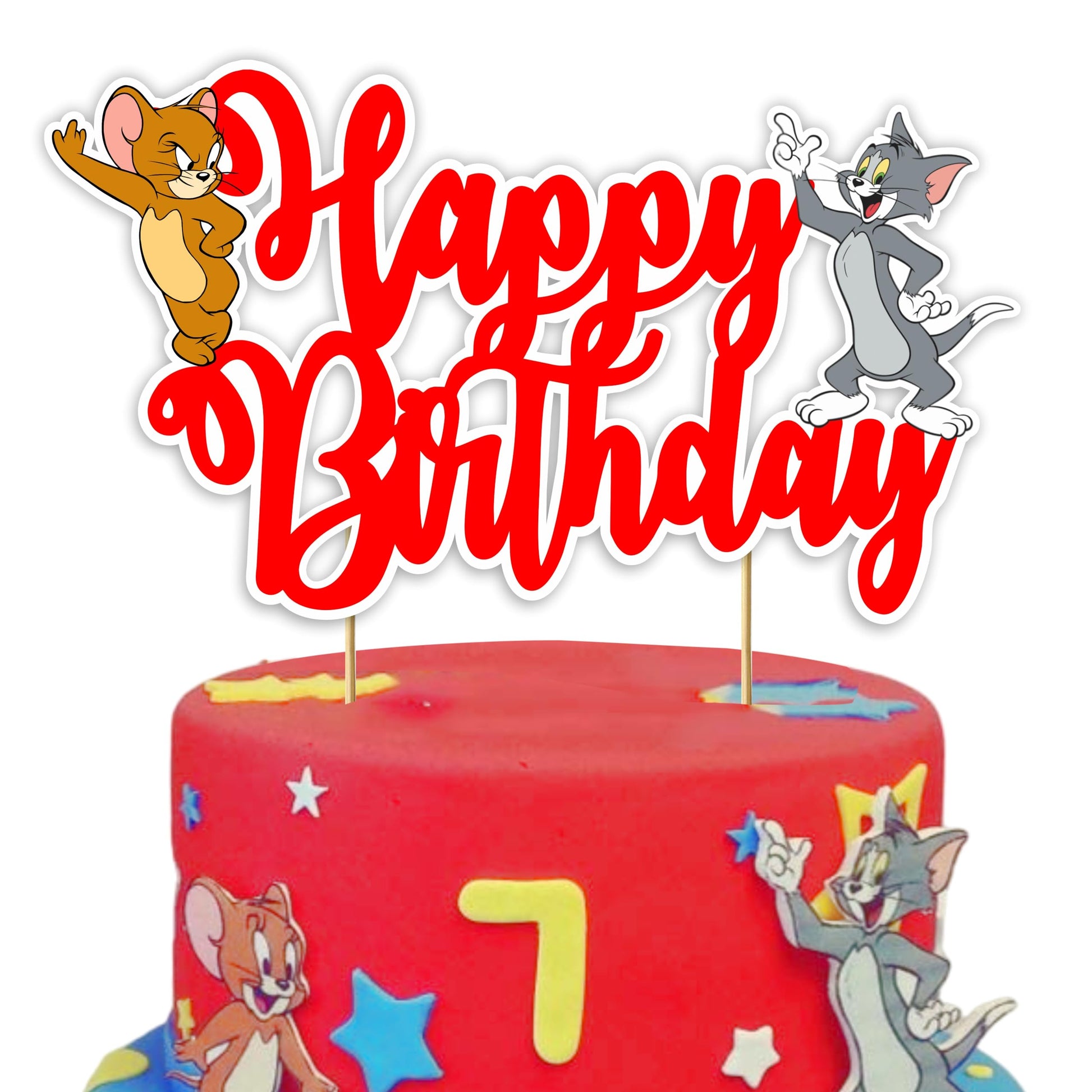 Seyal Tom & Jery Happy Birthday Cake Topper