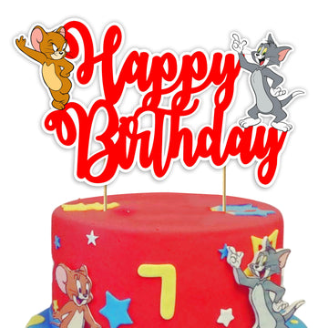 Seyal Tom & Jery Happy Birthday Cake Topper