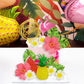 Flamingo Cake Toppers Summer Cake Decorations Pineapple And Hibiscus Flower Palm Leaf Cake Toppers For Tropical Hawaiian Beach L