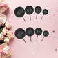 30Pcs Mini Balloon Cake Topper Glitter Foam Ball Cake Picks Decorations Faux Pearl Balls Diy Cake Insert Topper Baking Decoratio