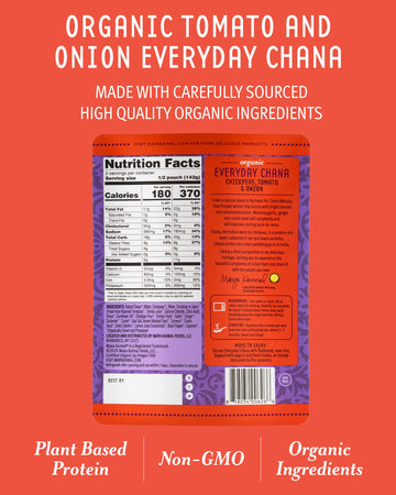 Maya Kaimal Organic Indian Everyday Chana - Fully Cooked - Vegan - Microwavable - Ready To Eat Meals (10 Ounce (Pack Of 3), Chic