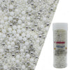 Edible White & Silver Sugar Pearls Sprinkles Candy Mix Size Pearls Cake Decorations Cupcake Toppers Decorating Perfect for Weddi