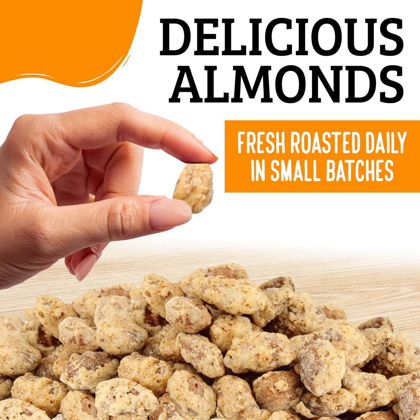 Almond Brothers Orange Almonds With Cayenne Pepper - Spicy Almonds, Gluten-Free, Non-Gmo, Candied Almonds - 5 Ounce, Pack Of 3