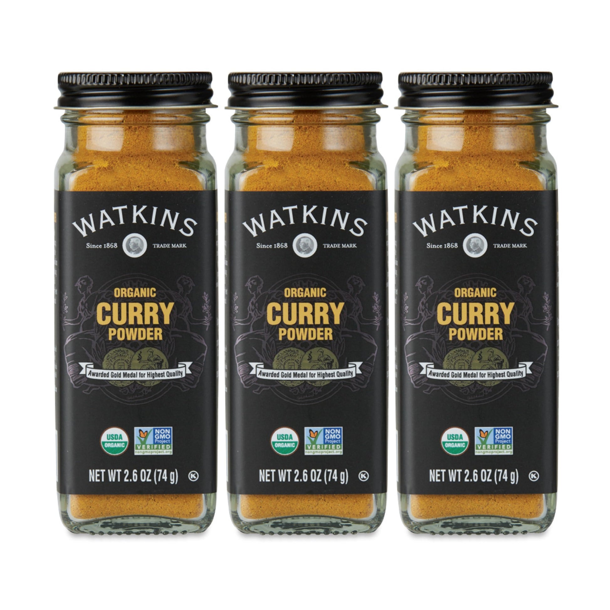Watkins Organic Curry Powder, 2.6 Ounce Jar, 3-Pack