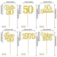 Rssta i 50th Birthday Cupcake Toppers, Gold Glitter, Vintage 1975, Paper, 24 Pack