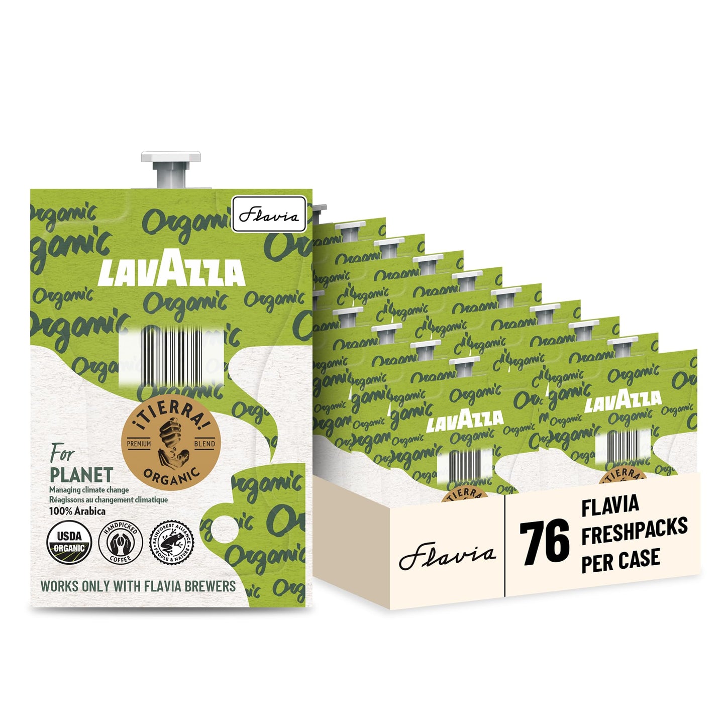 Flavia Coffee Freshpacks, ¡Tierra! Organic Light Roast, 0.32 Ounce, Case of 76