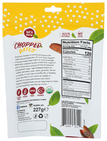 Let'S Date Organic Chopped Dates, 8 Oz
