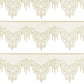 FUNSHOWCASE Edible Cake Lace Set, 10-Piece, 12-Inch, Lattice Diamond Scallop, Ivory White, Model 1570