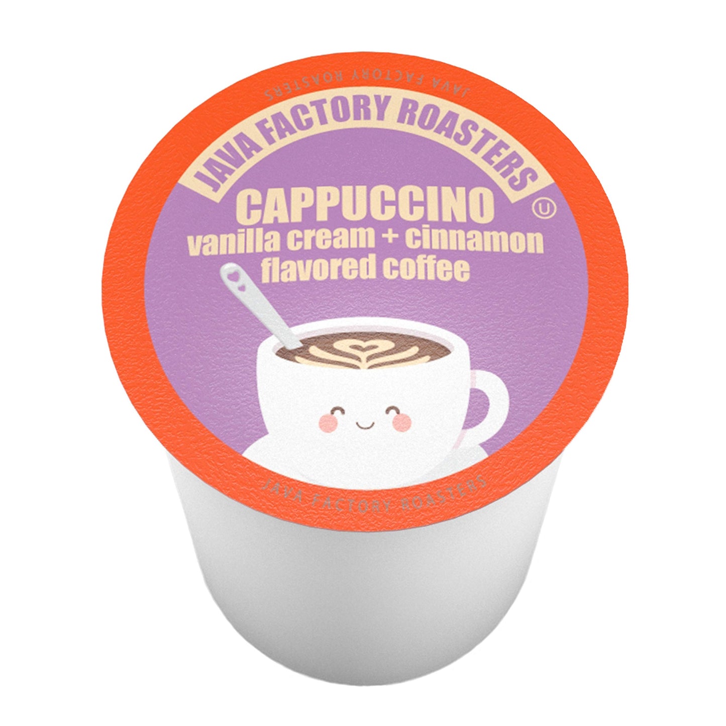 Java Factory Coffee Pods, Vanilla Cream & Cinnamon, 40 Count, for Keurig K Cup malt-inspired, Model JFR CAP40