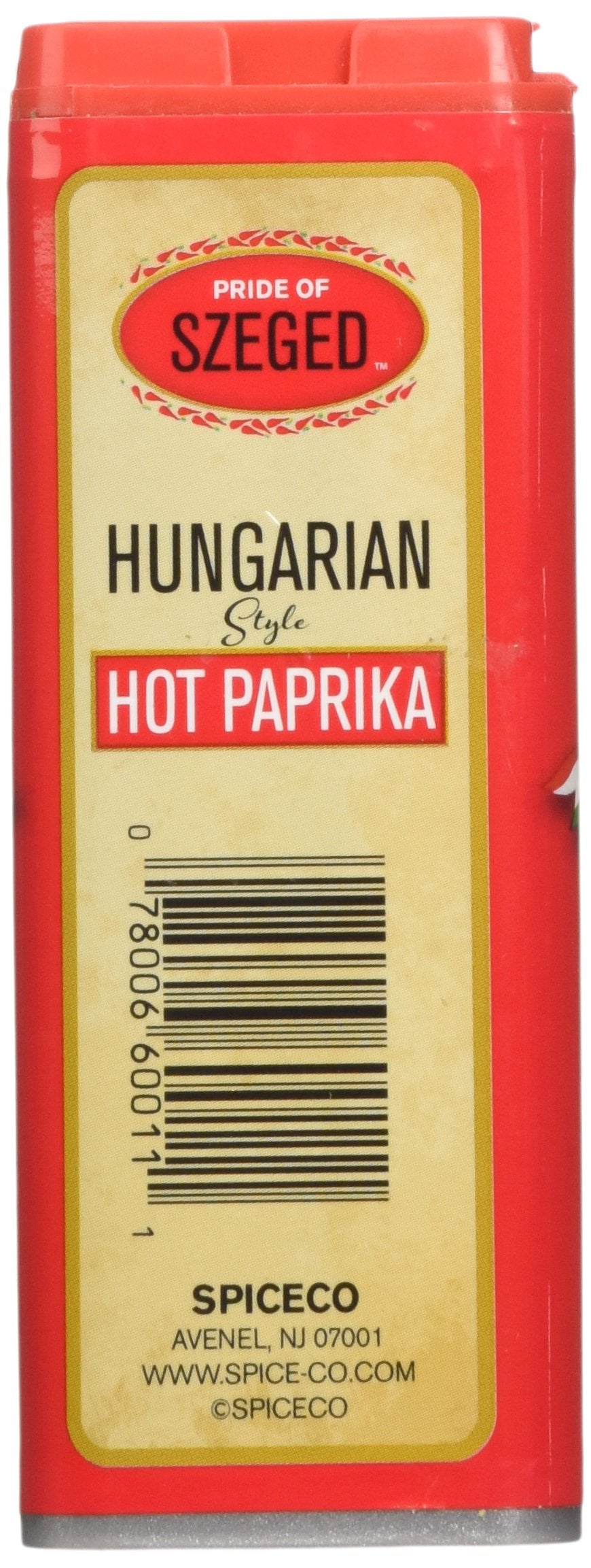Pride of Szeged Hot Paprika Powder  Spicy Hungarian Style Seasoning  Bright Red  4 oz. Tin  1-Count