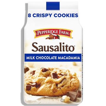 Pepperidge Farm Sausalito Crispy Milk Chocolate Macadamia Nut Cookies, 7.2 Oz Bag (8 Cookies)