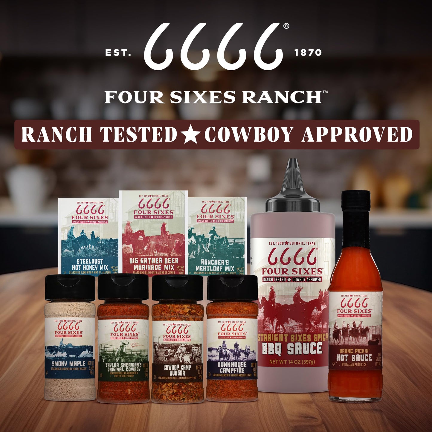 6666 Four Sixes Smoky Maple Seasoning  3.5 Ounce