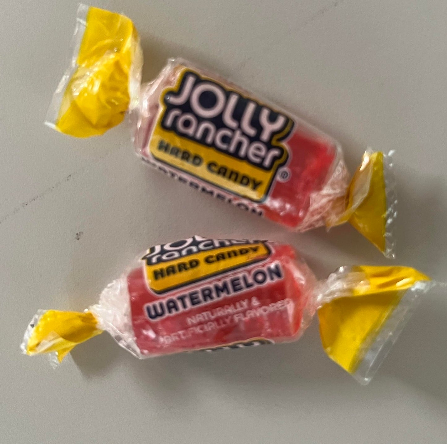 Individually wrapped Watermelon Jolly Rancher hard candy