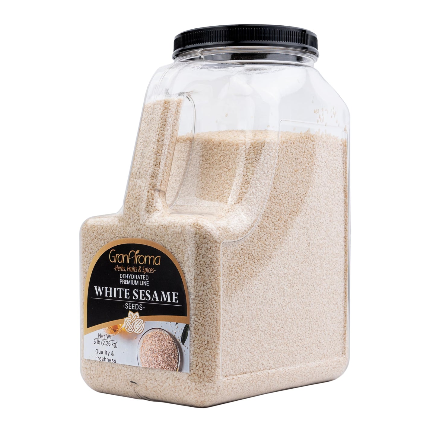 Granaroma White Sesame Seeds, Garnish & Seasoning, Versatile Seeds, Nutty Flavor (5 Pound)